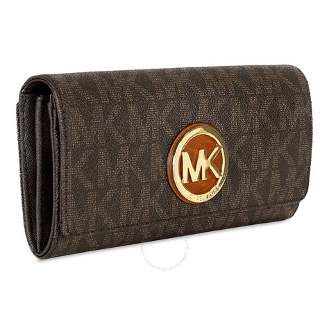 michael kors purse wallet combo brown gold chain|Women's Brown Designer Wallets .